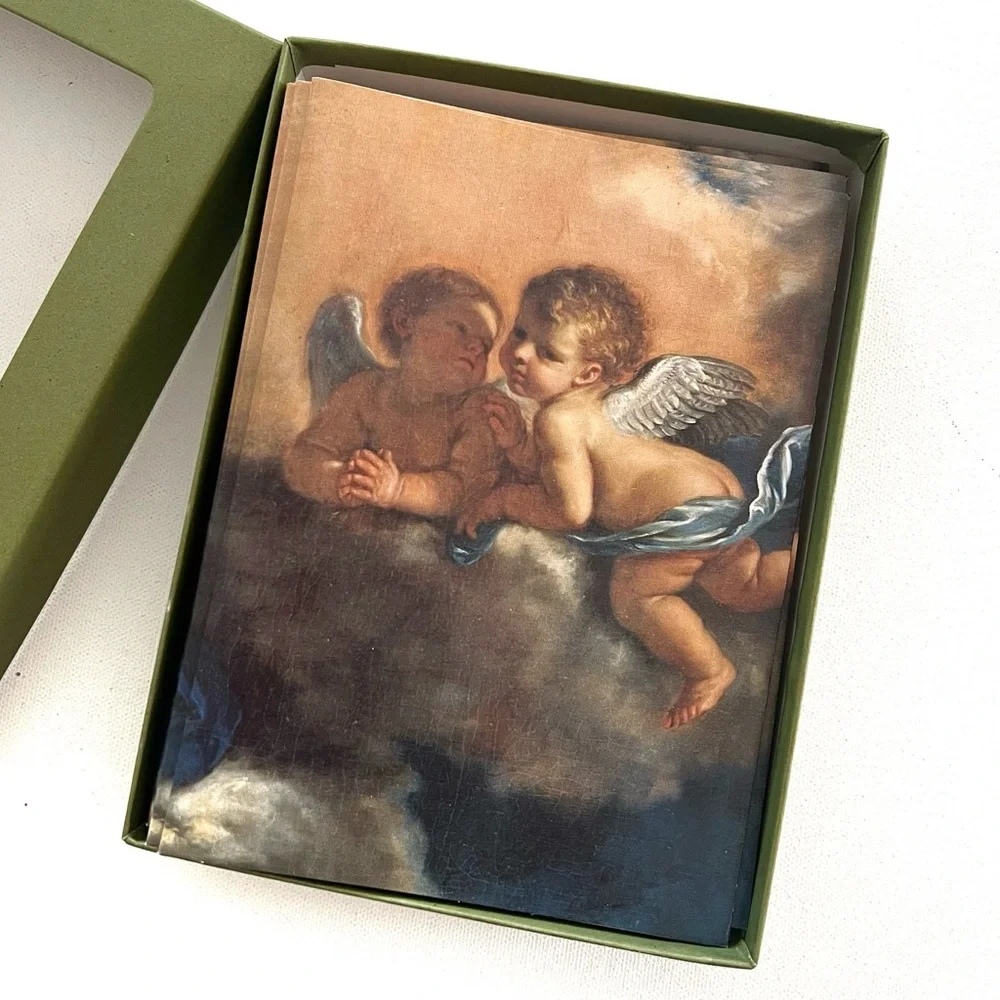 Vintage Graphique de France Guercino Cherubim Holiday Boxed Greeting Cards